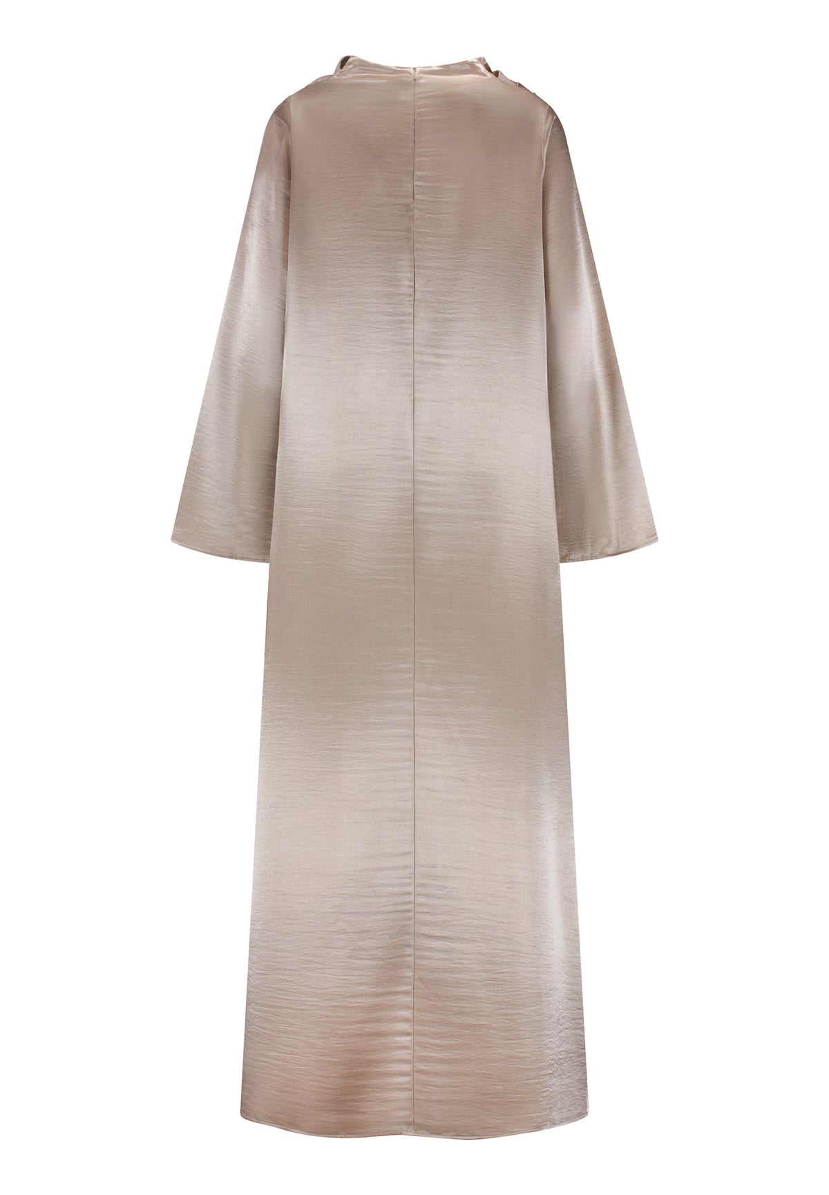 Crème Draped Satin Dress