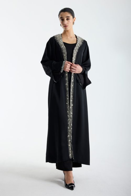 Black Embellished Abaya